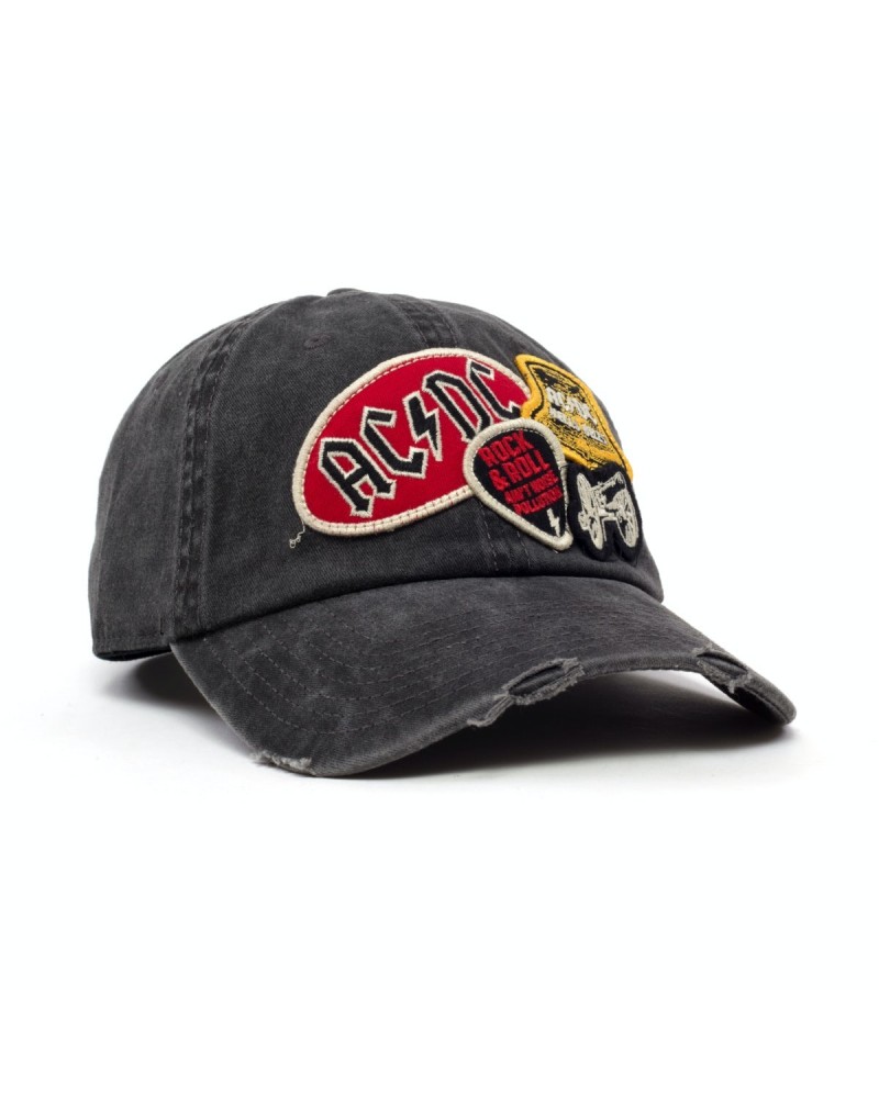 AC/DC Patches Red Logo Hells Bells Cannon Grey Hat $7.00 Hats