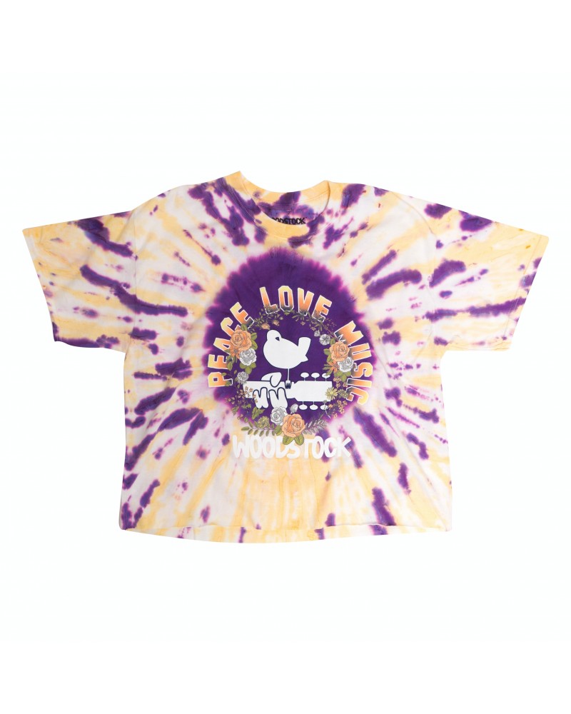 Woodstock Purple Tie Dye Peace Love Music T-Shirt $10.00 Shirts