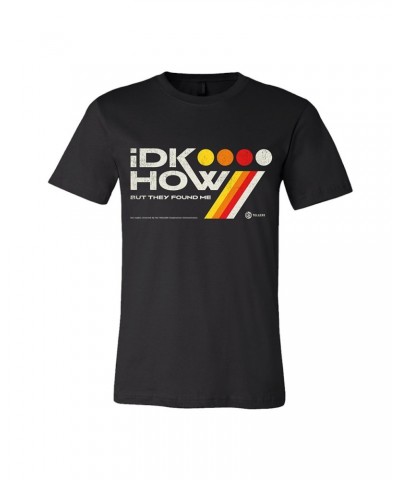 I DONT KNOW HOW BUT THEY FOUND ME Colored Dots Black Tee $7.50 Shirts