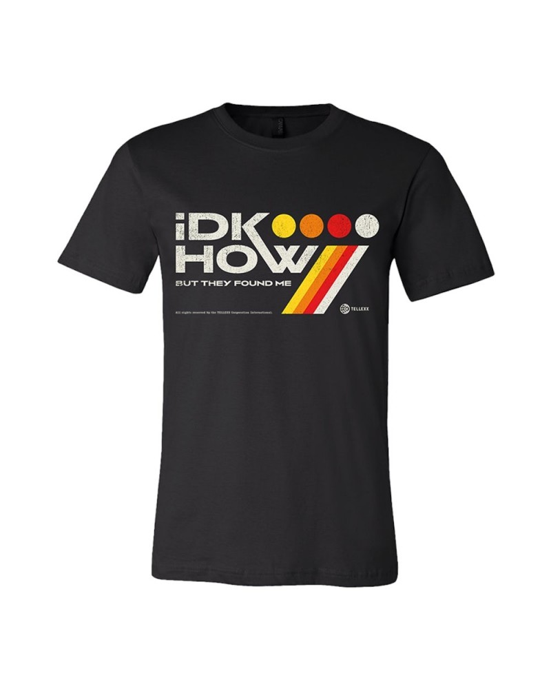 I DONT KNOW HOW BUT THEY FOUND ME Colored Dots Black Tee $7.50 Shirts