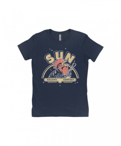 Sun Records Ladies' Boyfriend T-Shirt | Retro Rooster Logo Shirt $11.48 Shirts