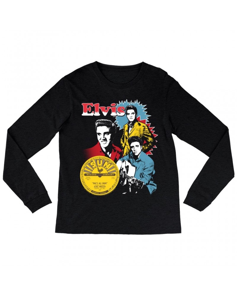 Elvis Presley Long Sleeve Shirt | That's All Right Photo Collage Shirt $11.98 Shirts