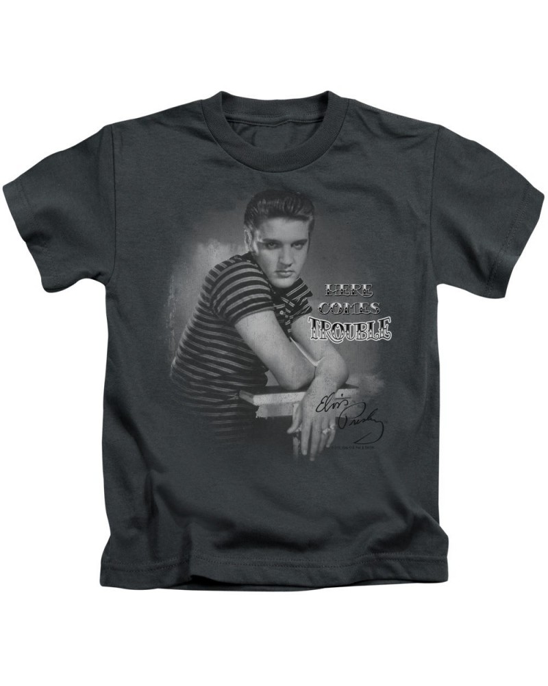 Elvis Presley Kids T Shirt | TROUBLE Kids Tee $4.90 Kids