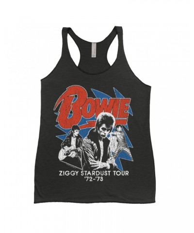 David Bowie Ladies' Tank Top | '72-'73 Ziggy Stardust Tour Distressed Shirt $13.32 Shirts