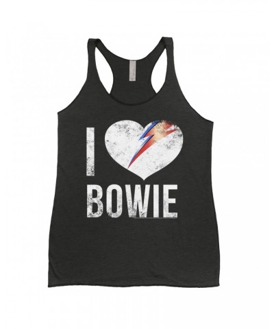 David Bowie Ladies' Tank Top | I Heart Bowie Distressed Shirt $11.00 Shirts