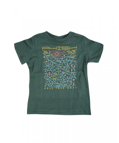 Phish Youth Follow the Lines Fall 2021 T-shirt (Forest Green) $4.50 Shirts