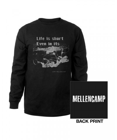 John Mellencamp Black long Sleeve Life is short tee $10.48 Shirts