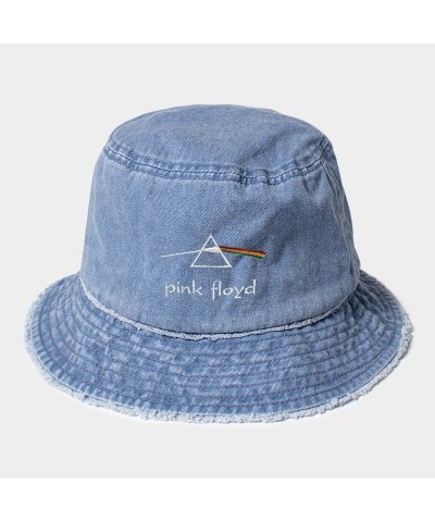 Pink Floyd DOSTM Embroidered Bucket Hat Denim $9.20 Hats