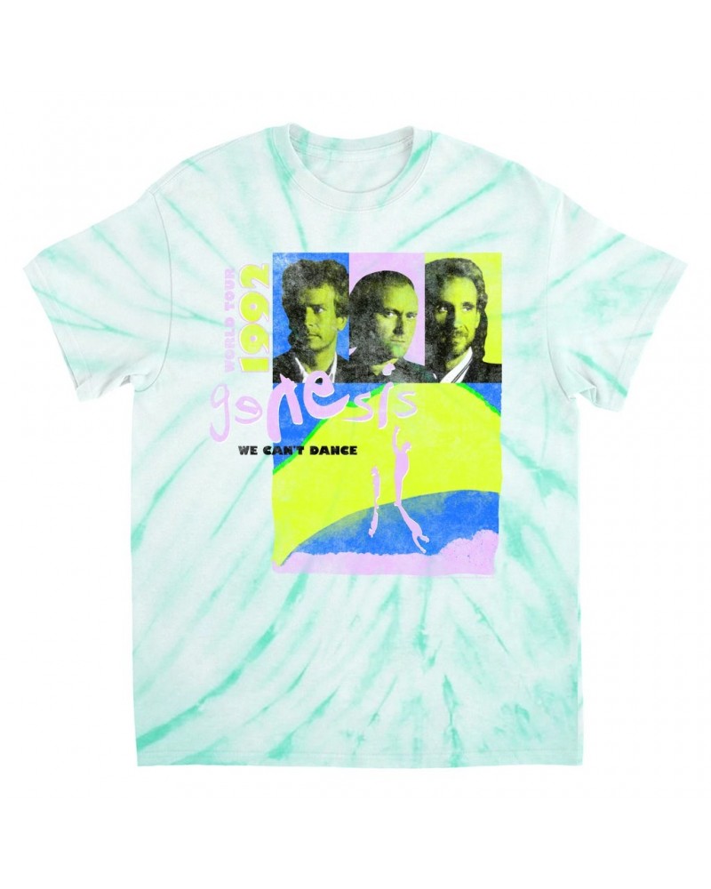 Genesis T-Shirt | Neon We Can't Dance World Tour 1992 Tie Dye Shirt $8.35 Shirts