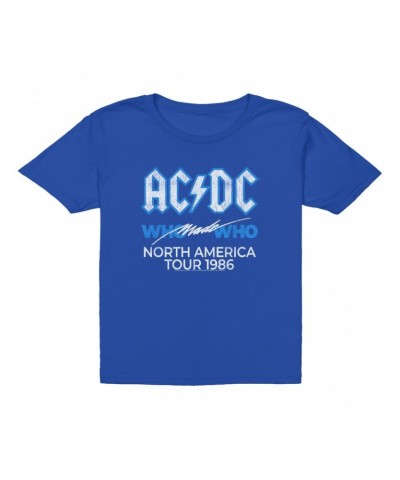 AC/DC Kids T-Shirt | Who Made Who North America 1986 Tour Distressed Kids T-Shirt $12.48 Kids