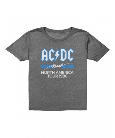 AC/DC Kids T-Shirt | Who Made Who North America 1986 Tour Distressed Kids T-Shirt $12.48 Kids