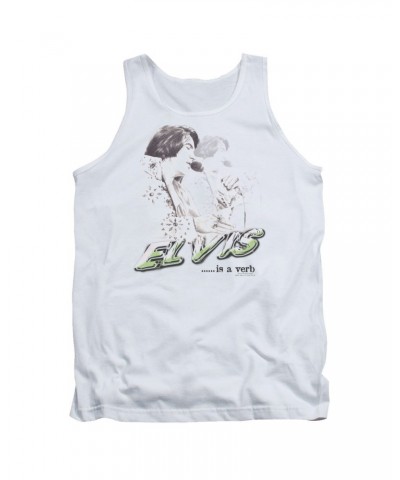 Elvis Presley Tank Top | ELVIS IS A VERB Sleeveless Shirt $6.48 Shirts