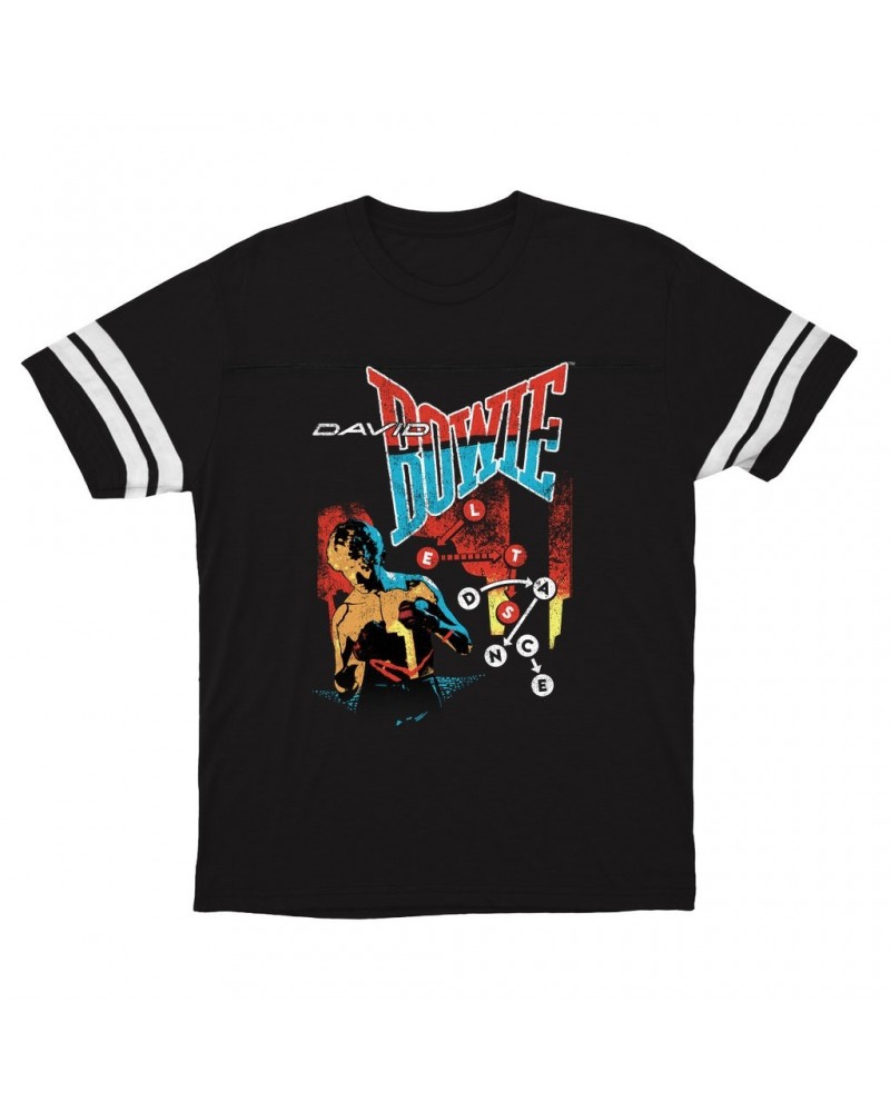 David Bowie T-Shirt | Let's Dance Tour Image Football Shirt $15.49 Shirts