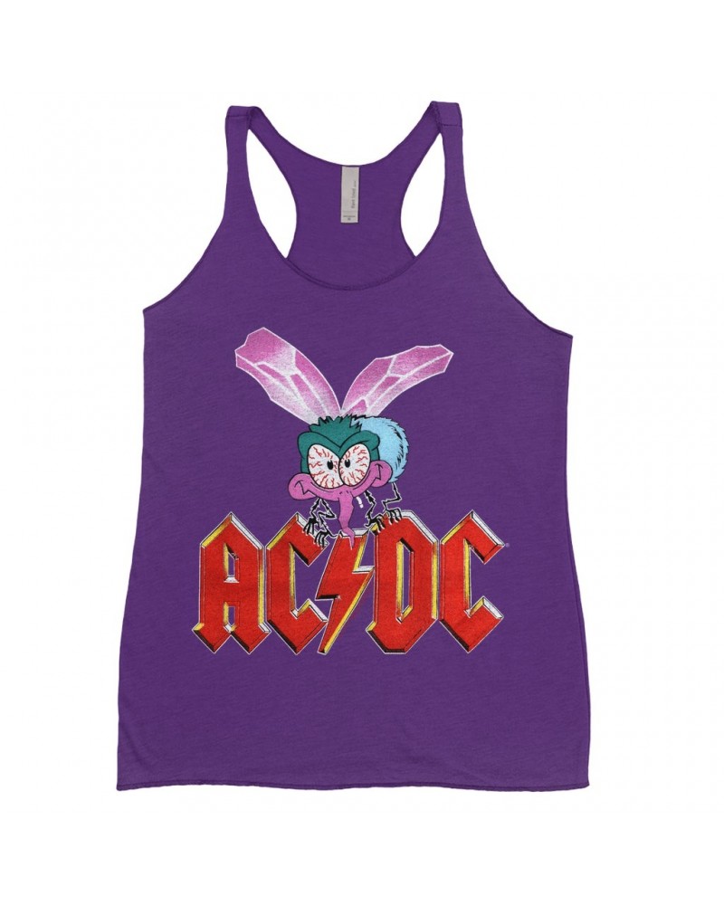 AC/DC Bold Colored Racerback Tank | Fly On The Wall Concert Tour Poster Shirt $13.90 Shirts