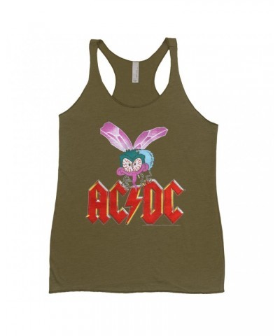 AC/DC Bold Colored Racerback Tank | Fly On The Wall Concert Tour Poster Shirt $13.90 Shirts