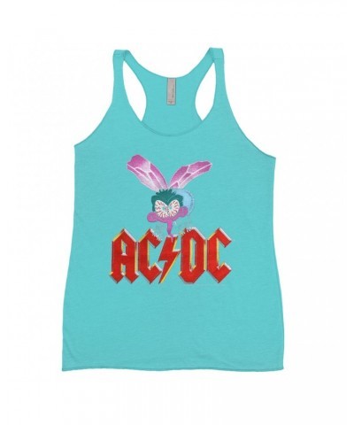 AC/DC Bold Colored Racerback Tank | Fly On The Wall Concert Tour Poster Shirt $13.90 Shirts