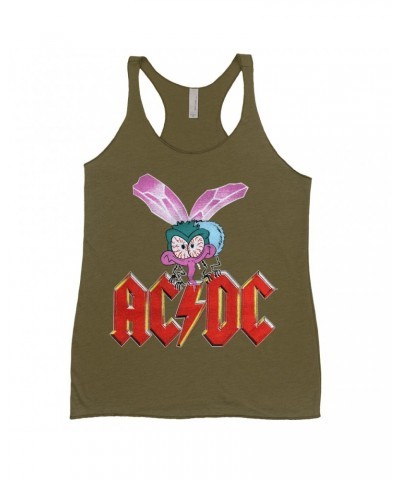 AC/DC Bold Colored Racerback Tank | Fly On The Wall Concert Tour Poster Shirt $13.90 Shirts