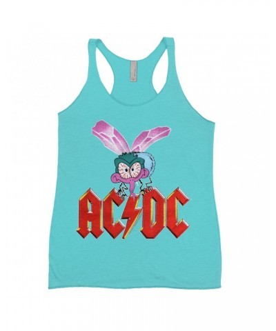 AC/DC Bold Colored Racerback Tank | Fly On The Wall Concert Tour Poster Shirt $13.90 Shirts