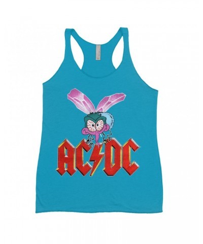 AC/DC Bold Colored Racerback Tank | Fly On The Wall Concert Tour Poster Shirt $13.90 Shirts