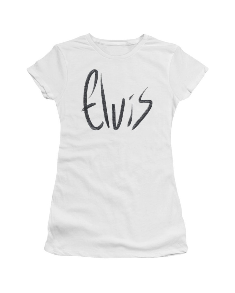 Elvis Presley Juniors Shirt | SKETCHY NAME Juniors T Shirt $8.10 Shirts