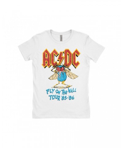 AC/DC Ladies' Boyfriend T-Shirt | Fly On The Wall Tour 1985-1986 Shirt $10.48 Shirts