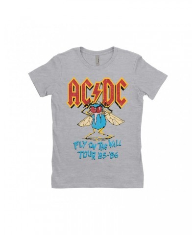 AC/DC Ladies' Boyfriend T-Shirt | Fly On The Wall Tour 1985-1986 Shirt $10.48 Shirts