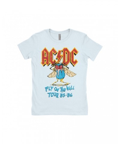 AC/DC Ladies' Boyfriend T-Shirt | Fly On The Wall Tour 1985-1986 Shirt $10.48 Shirts