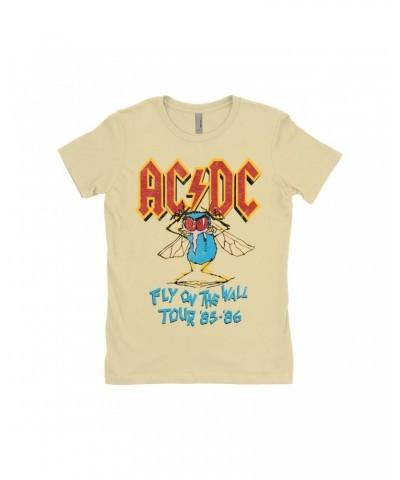 AC/DC Ladies' Boyfriend T-Shirt | Fly On The Wall Tour 1985-1986 Shirt $10.48 Shirts