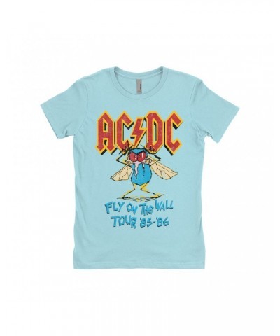 AC/DC Ladies' Boyfriend T-Shirt | Fly On The Wall Tour 1985-1986 Shirt $10.48 Shirts