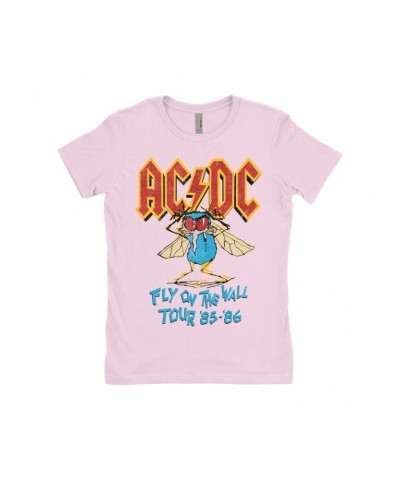 AC/DC Ladies' Boyfriend T-Shirt | Fly On The Wall Tour 1985-1986 Shirt $10.48 Shirts