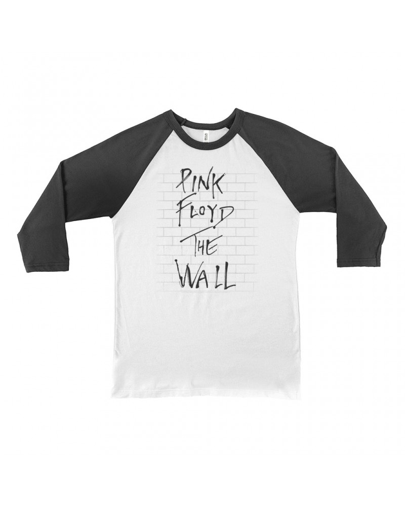 Pink Floyd 3/4 Sleeve Baseball Tee | The Wall Art Shirt $11.98 Shirts