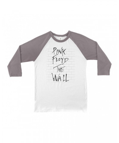 Pink Floyd 3/4 Sleeve Baseball Tee | The Wall Art Shirt $11.98 Shirts