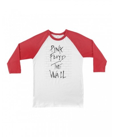 Pink Floyd 3/4 Sleeve Baseball Tee | The Wall Art Shirt $11.98 Shirts