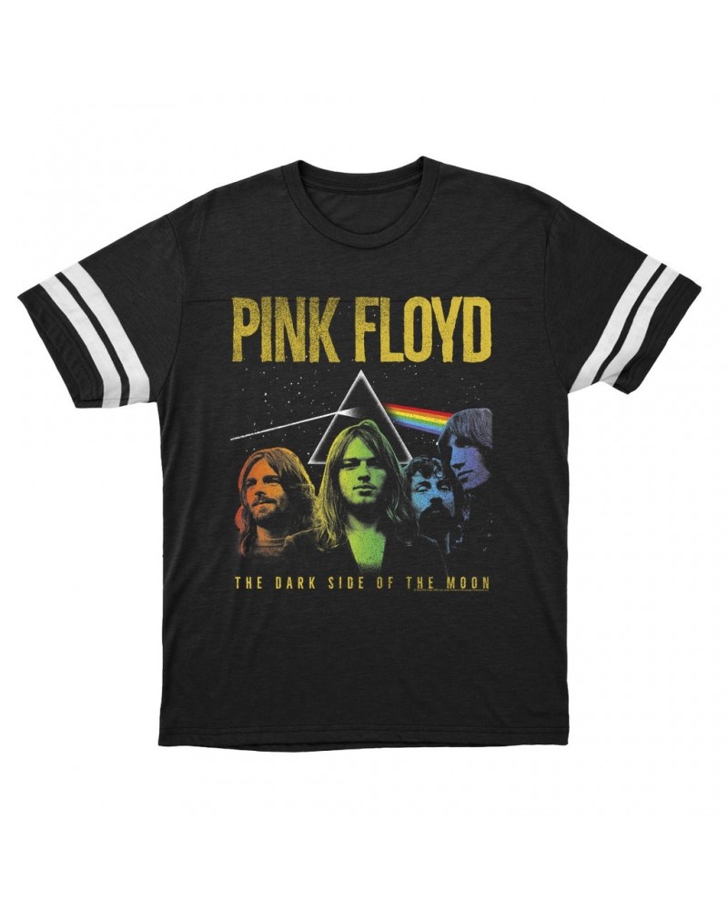 Pink Floyd T-Shirt | Band Photo Ombre Prism Image Football Shirt $16.15 Shirts