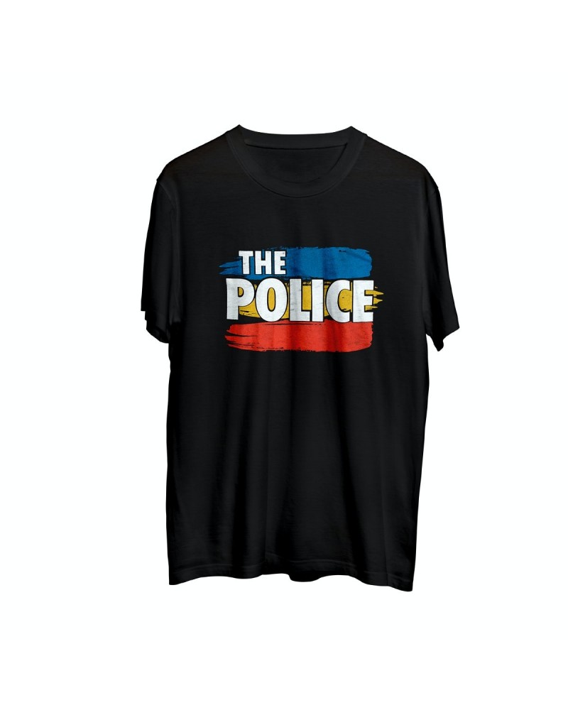 The Police Color Band Logo Black T-Shirt $9.25 Shirts