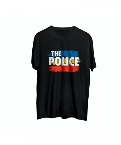 The Police Color Band Logo Black T-Shirt $9.25 Shirts