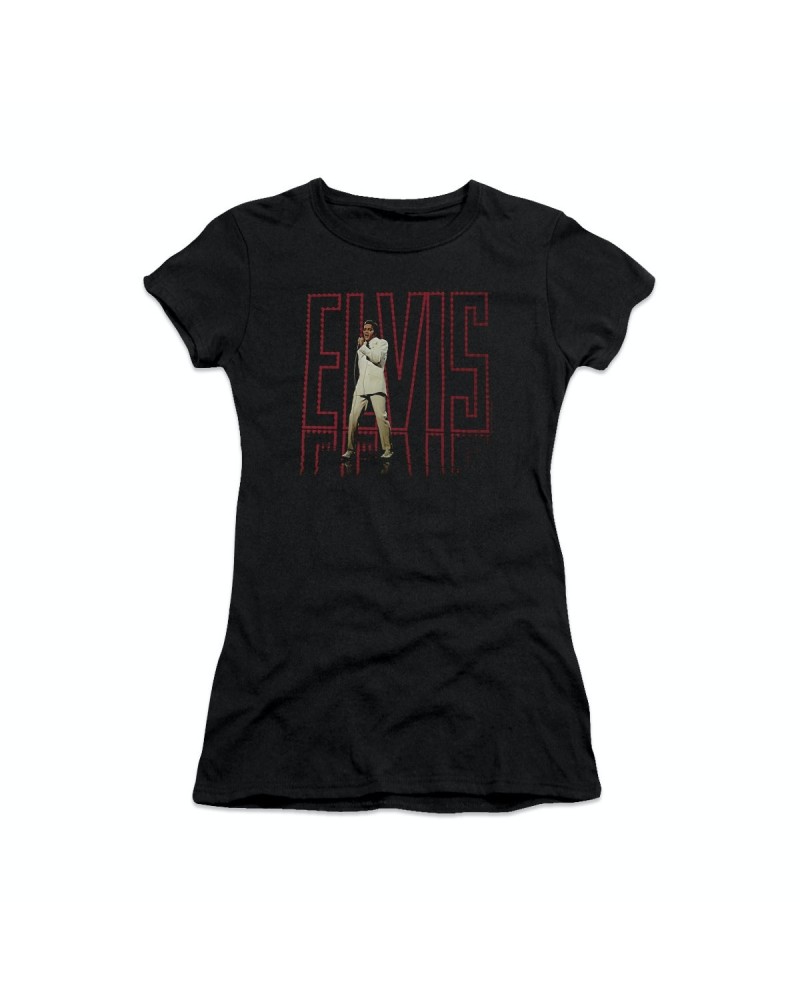 Elvis Presley 68 Album Women's Sheer T-Shirt $11.44 Shirts