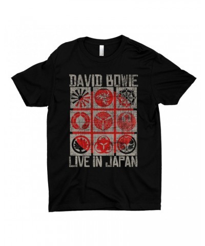 David Bowie T-Shirt | Reverse Live In Japan Design Distressed Shirt $9.23 Shirts