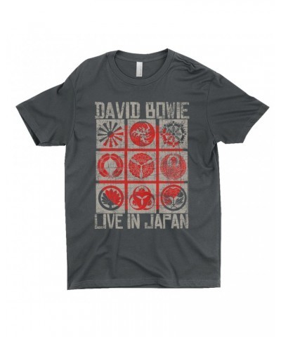 David Bowie T-Shirt | Reverse Live In Japan Design Distressed Shirt $9.23 Shirts