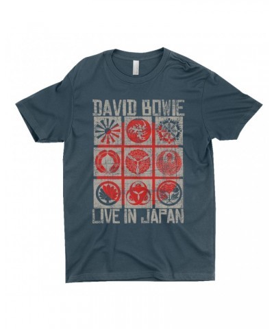 David Bowie T-Shirt | Reverse Live In Japan Design Distressed Shirt $9.23 Shirts