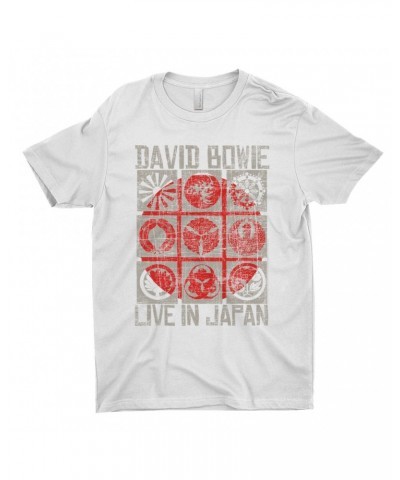 David Bowie T-Shirt | Reverse Live In Japan Design Distressed Shirt $9.23 Shirts