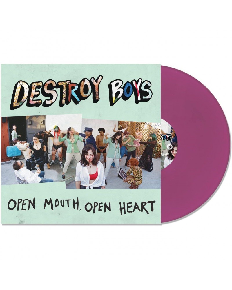 Destroy Boys OPEN MOUTH OPEN HEART (PURPLE VINYL) Vinyl Record $11.34 Vinyl